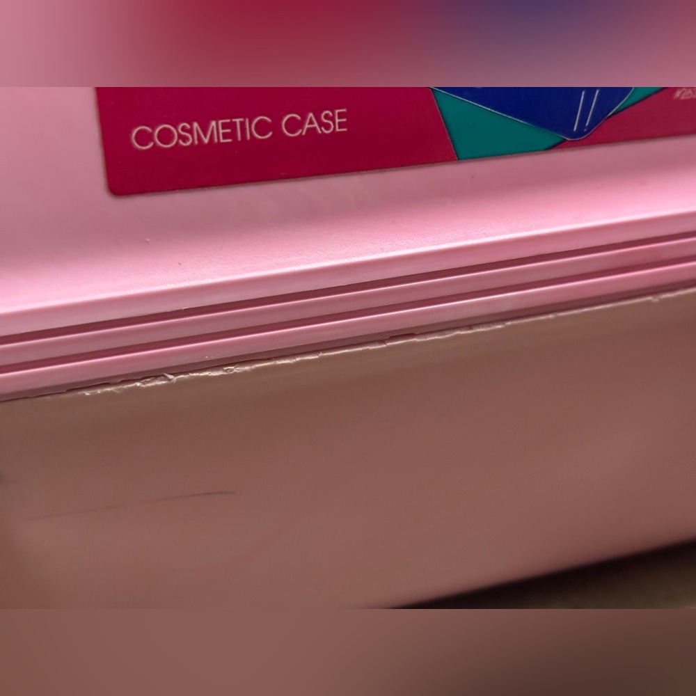 Vintage Caboodles 3 Tier Makeup Travel Case w/Vanity Mirror Pink & Purple READ - Picture 11 of 12